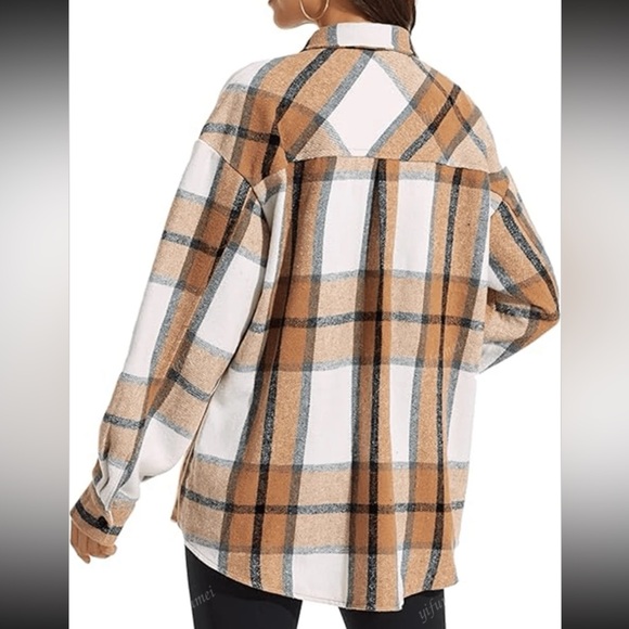 Boho plaid button down shirt - Picture 5 of 6